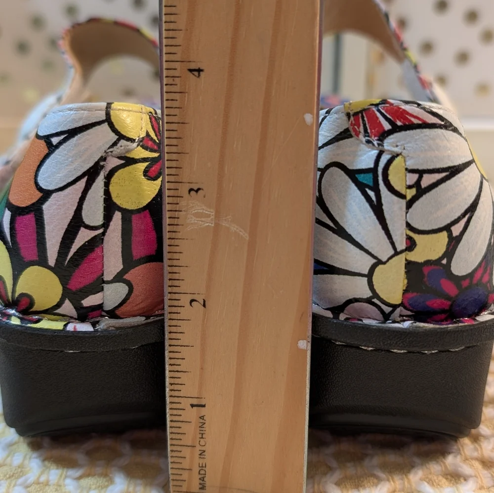 Alegria Multicolor Floral Mary Jane Shoes Size 37 New - Picture 3 of 10